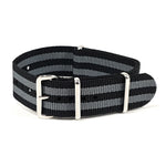 NATO STRAP Grey & Black Stripe 20MM