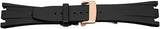 28mm Silicone Black Watch Band with Butterfly Buckle Suitable for Audemars Piguet Men's Watches (28 mm, Rosegold-Buckle)