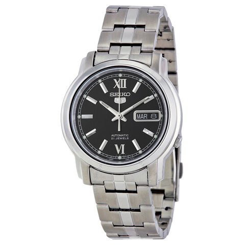 Seiko SNKK81 5 Stainless Steel Black Dial Watch